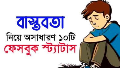 বাস্তবতা নিয়ে উক্তি ও সেরা স্ট্যাটাস