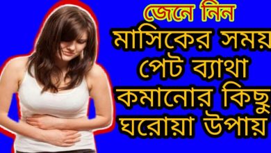 মাসিকের সময় পেট ব্যাথায় করনীয়