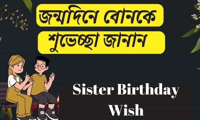 বোনের জন্মদিনের সেরা শুভেচ্ছা বার্তা